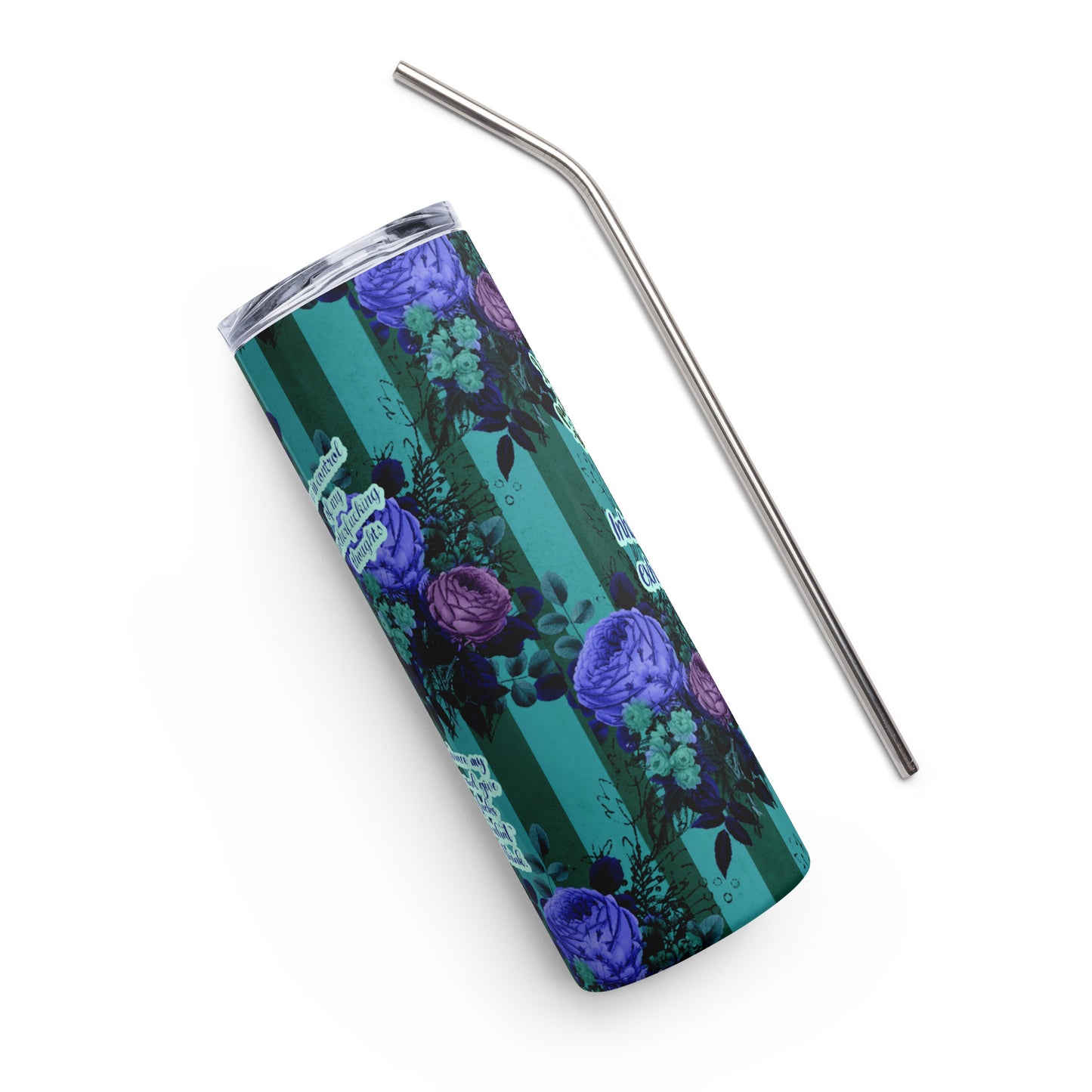 Sweary Affirmations Teal Stainless steel tumbler