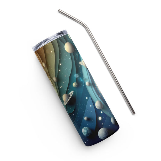 Paper Planets Stainless steel tumbler