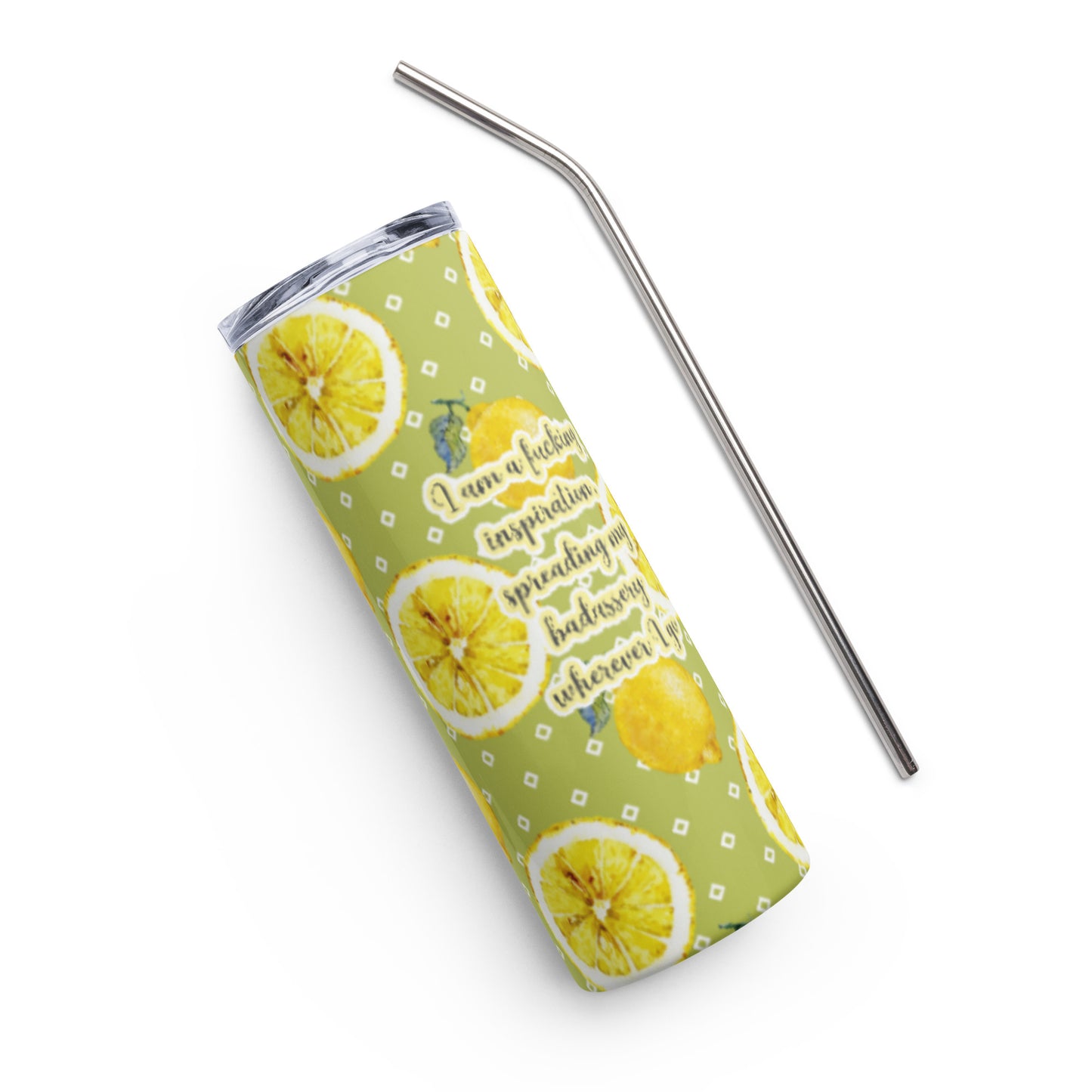 Lemon Badassery Stainless steel tumbler