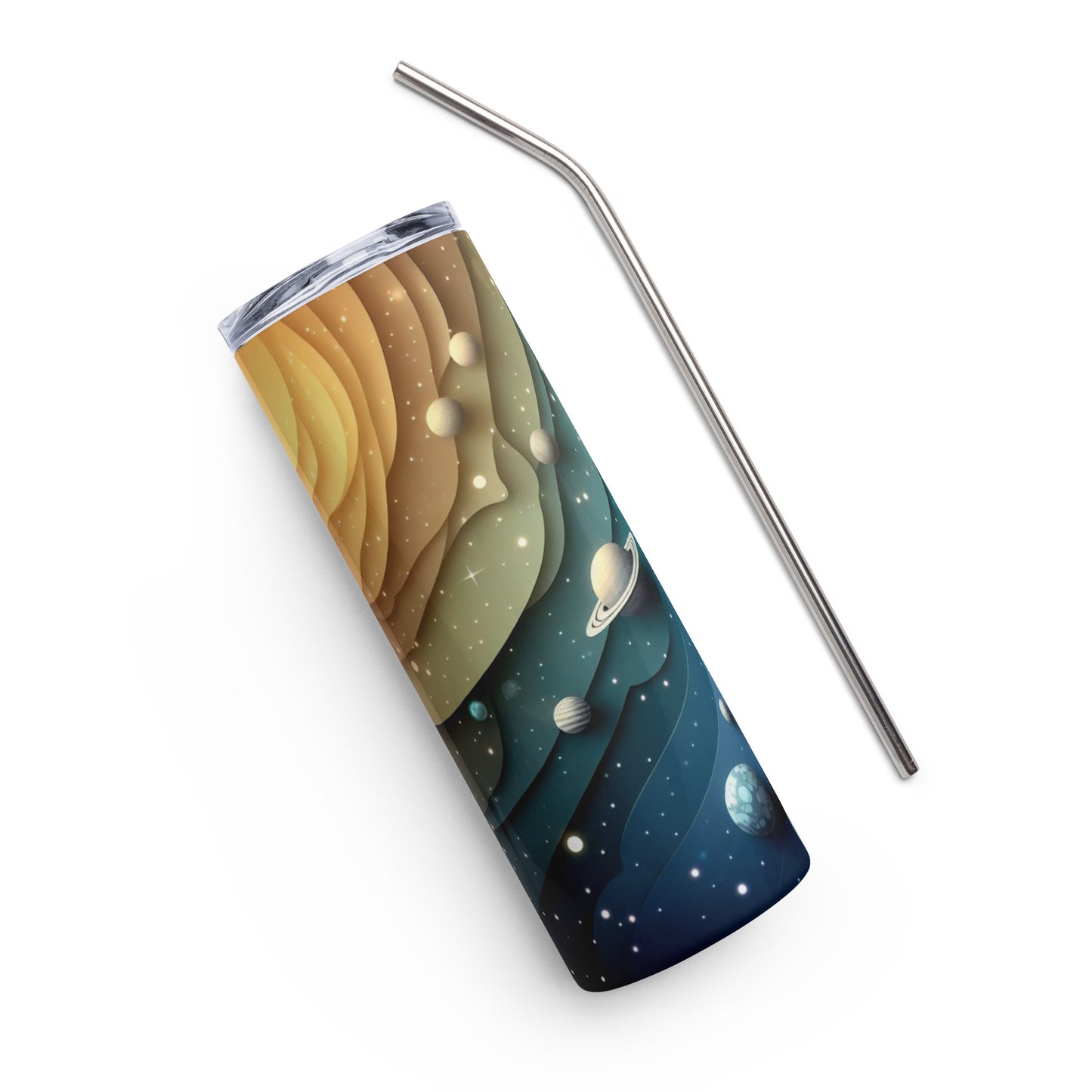 Paper Planets Stainless steel tumbler