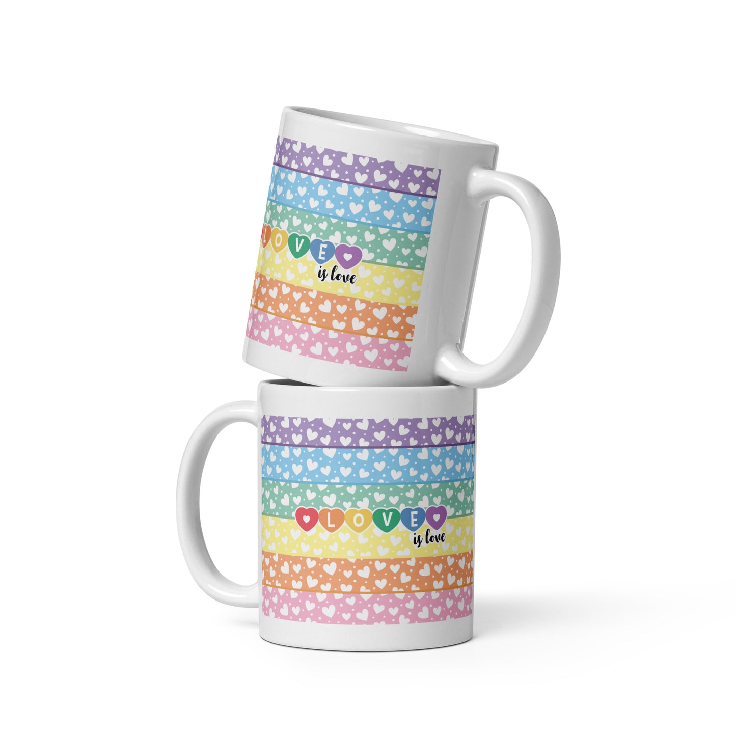 Pride2 White glossy mug