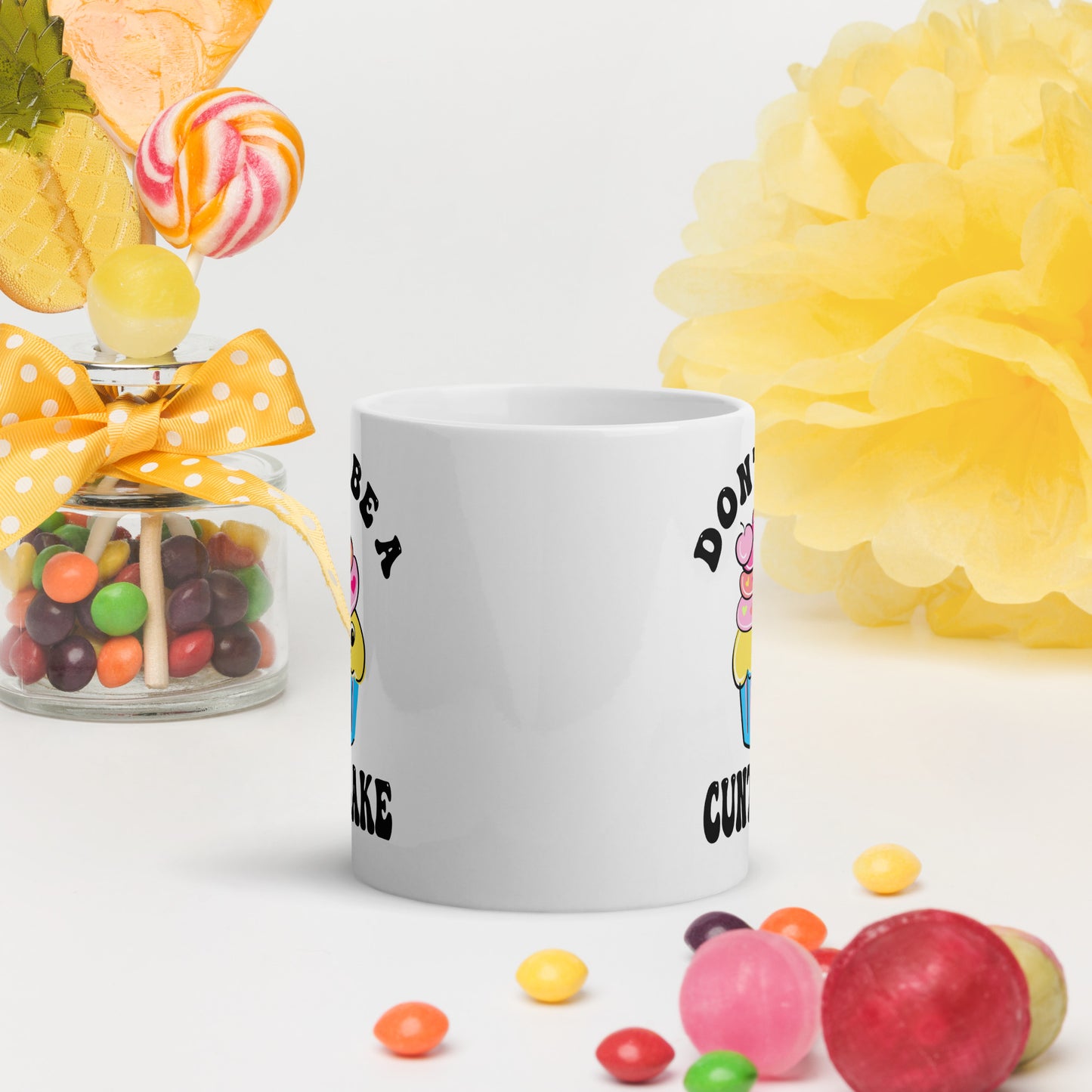 Cuntcake White glossy mug