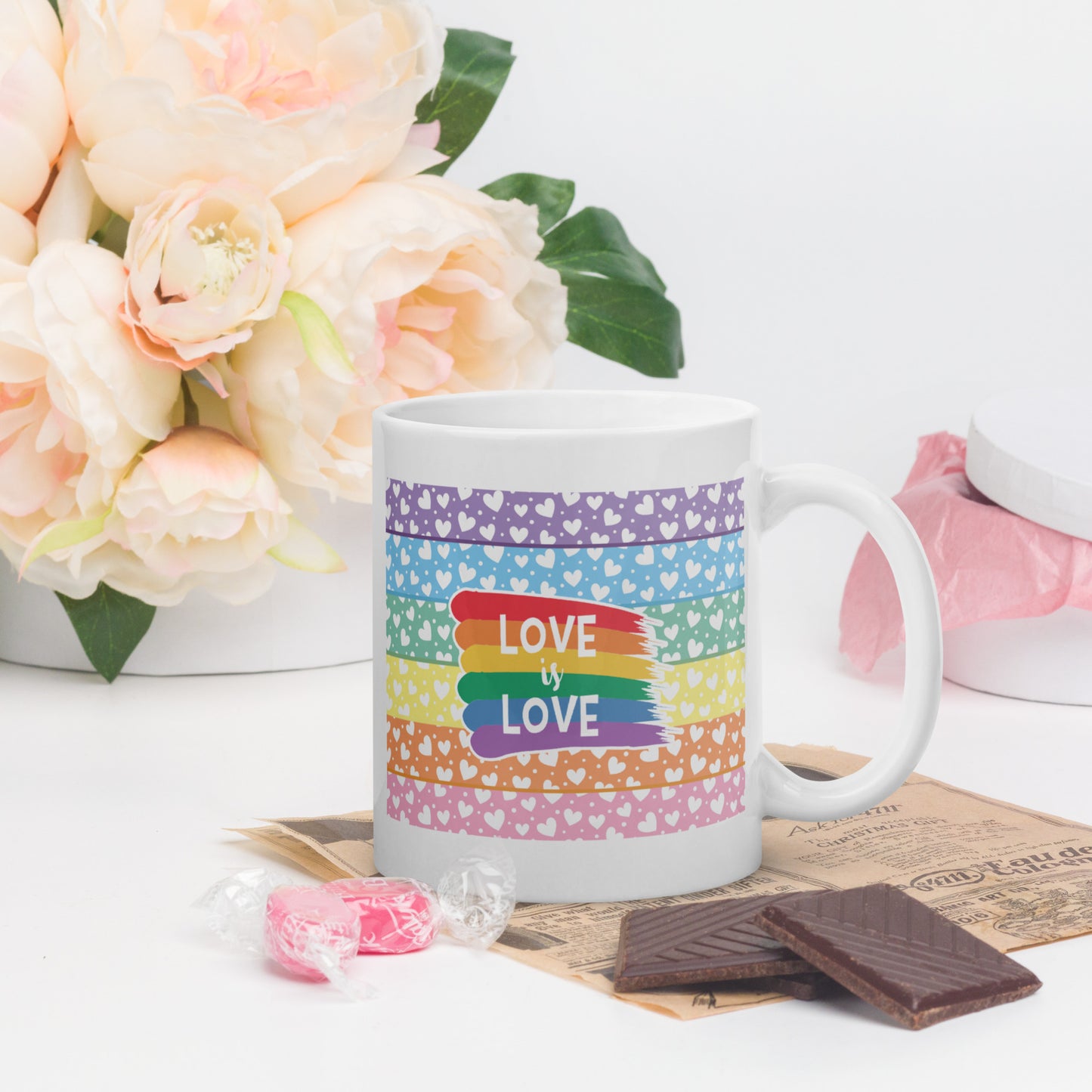 Pride1 White glossy mug