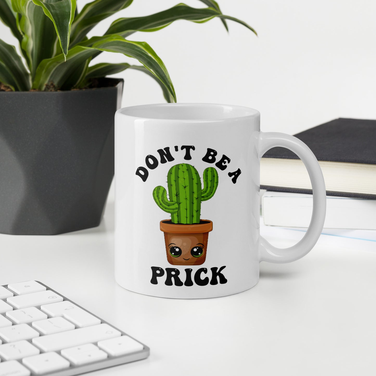 Prick White glossy mug