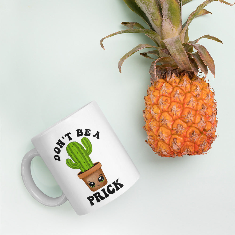 Prick White glossy mug