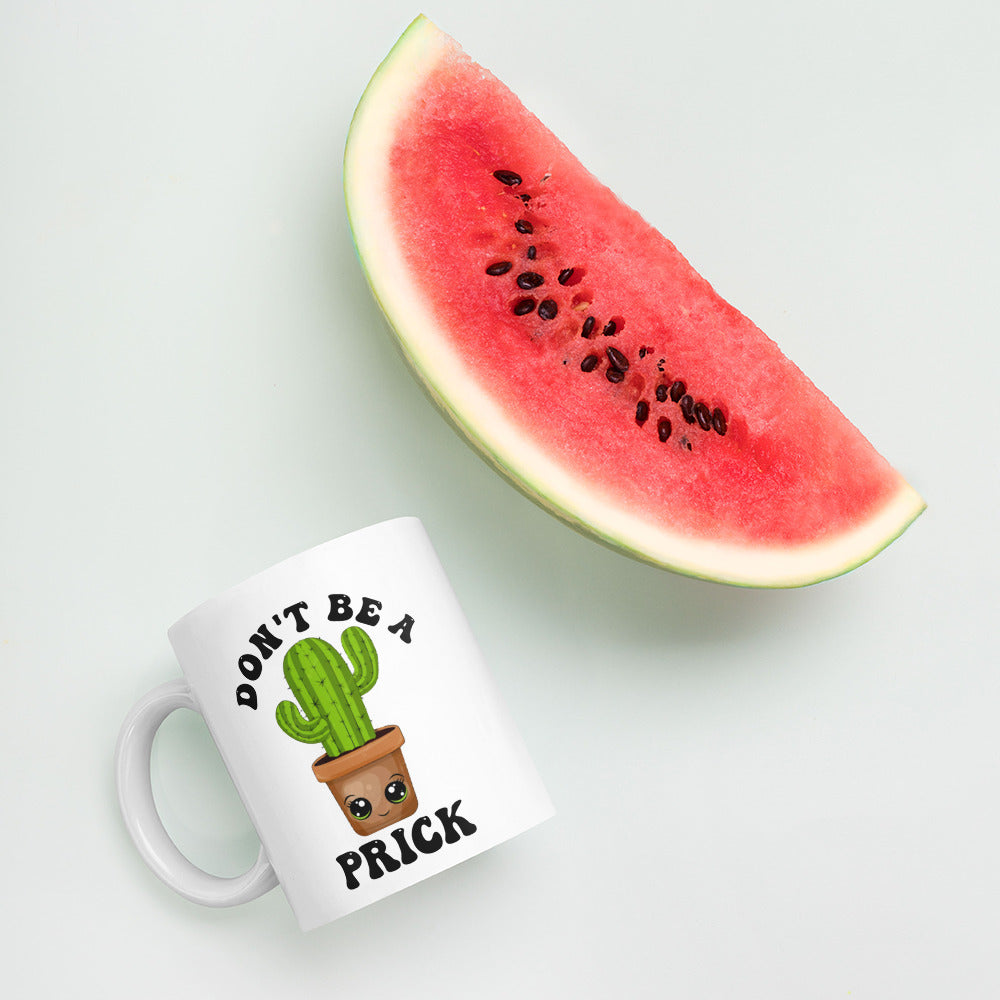 Prick White glossy mug