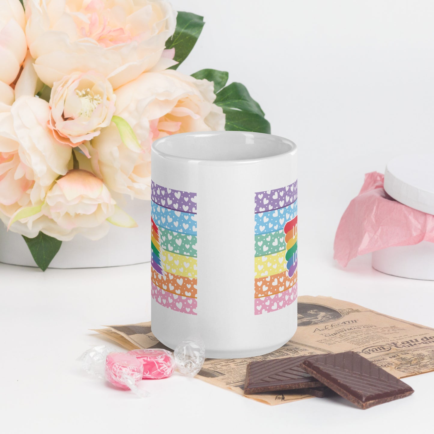 Pride1 White glossy mug