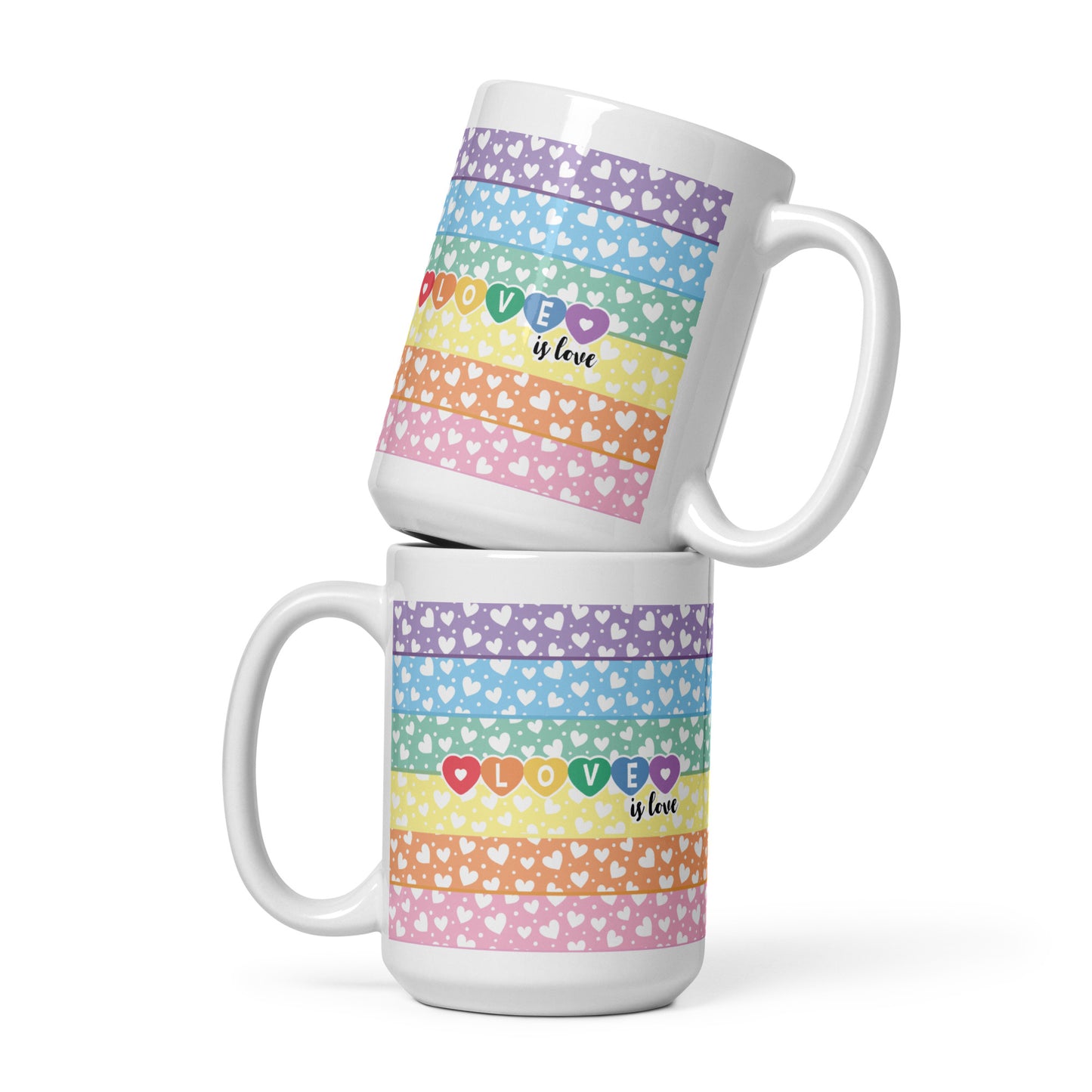 Pride2 White glossy mug