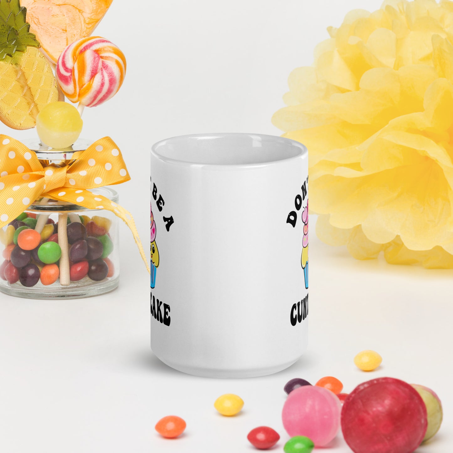 Cuntcake White glossy mug