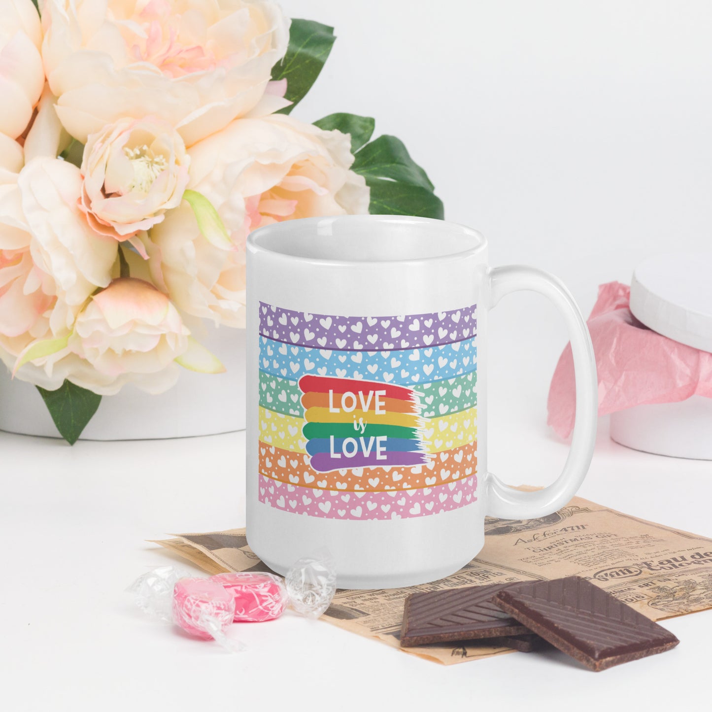 Pride1 White glossy mug