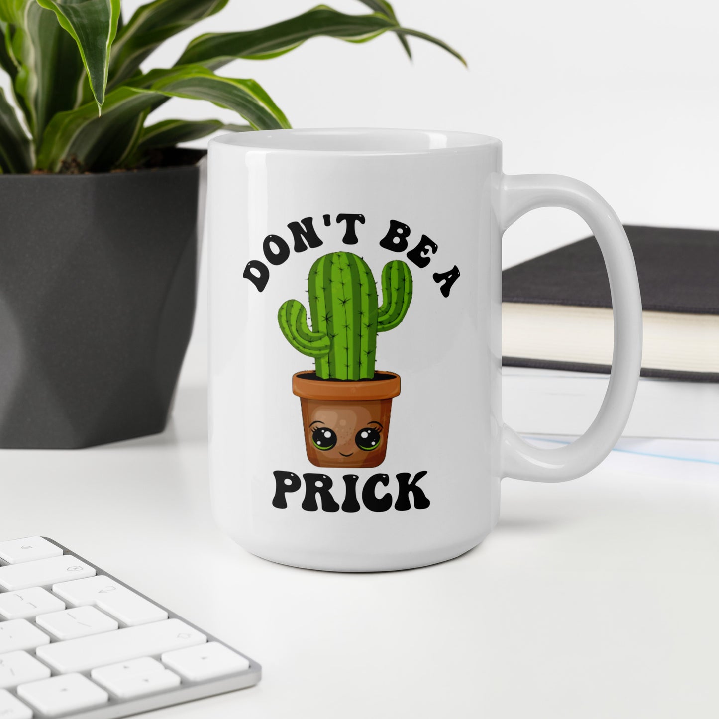 Prick White glossy mug