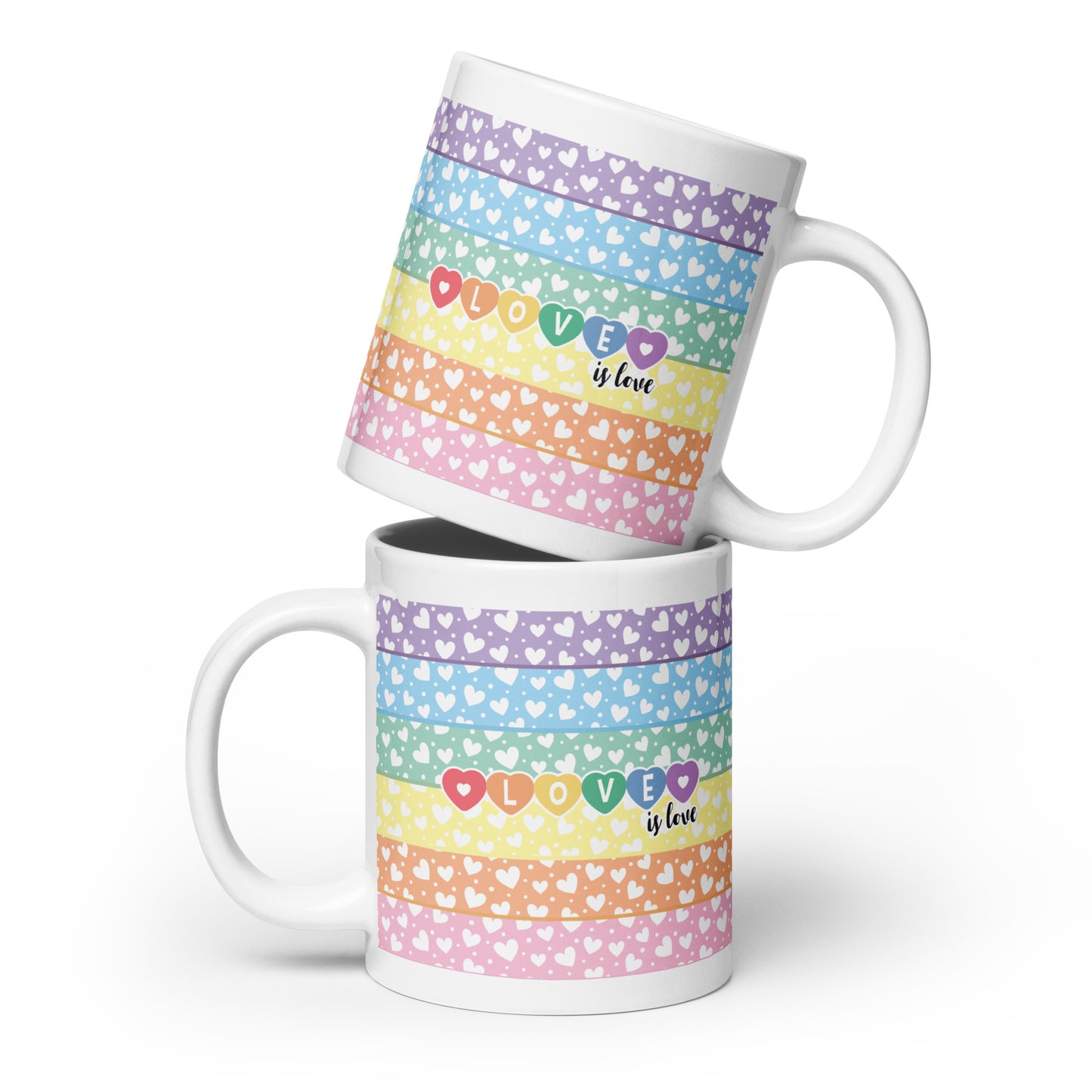 Pride2 White glossy mug