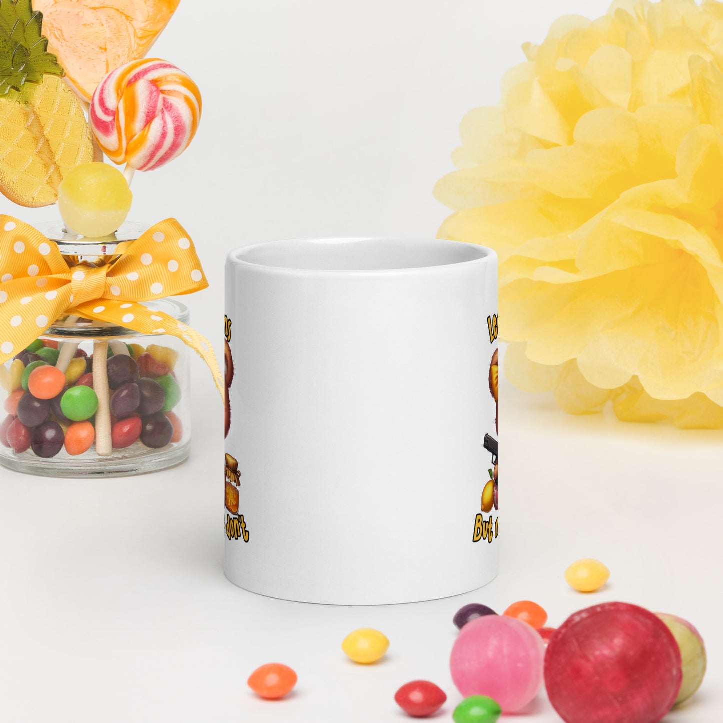 Lemon jam White glossy mug