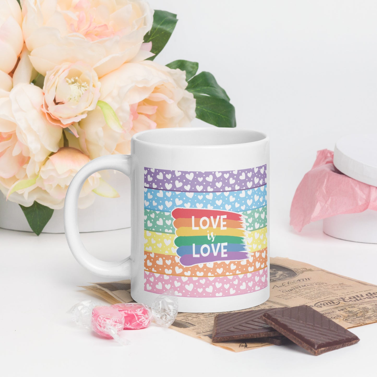 Pride1 White glossy mug