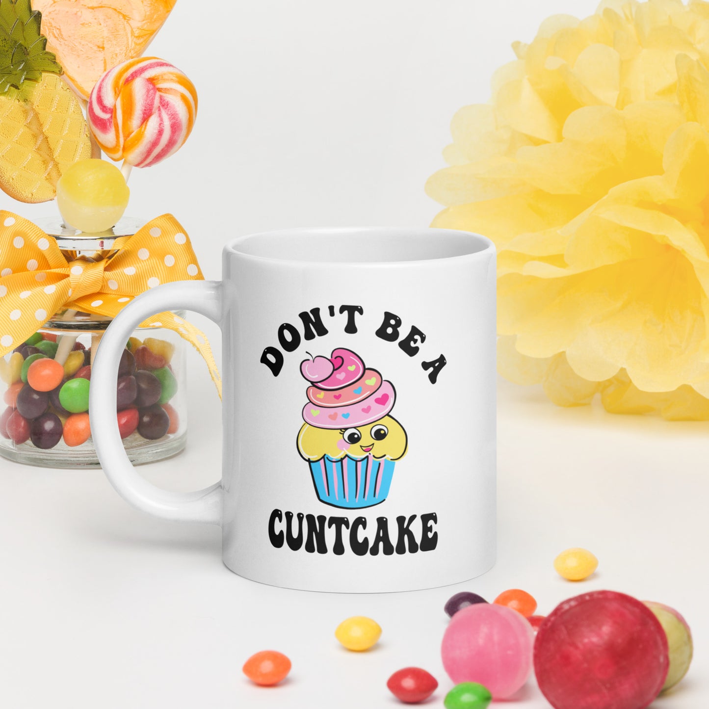 Cuntcake White glossy mug