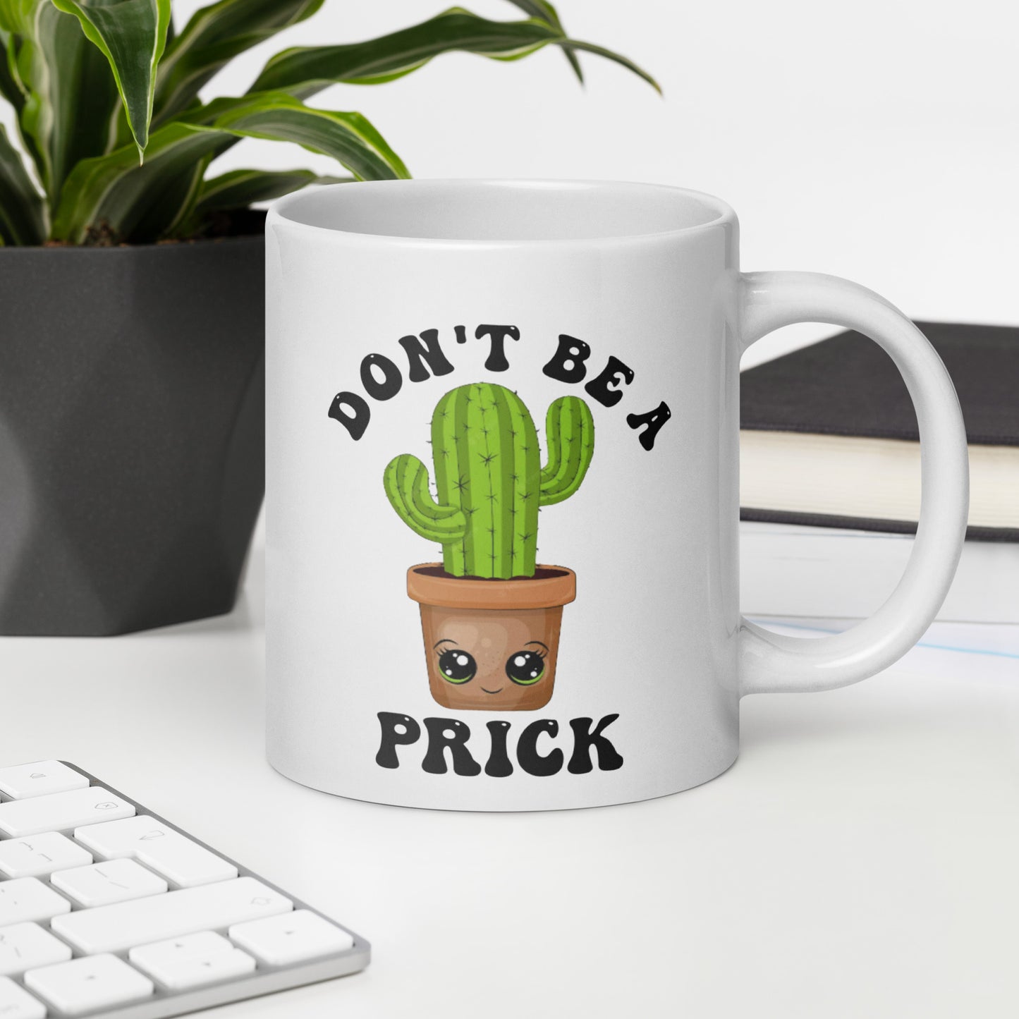 Prick White glossy mug